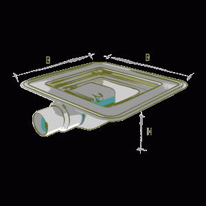 Drainage Square Drain Sifone Estraibile.gif