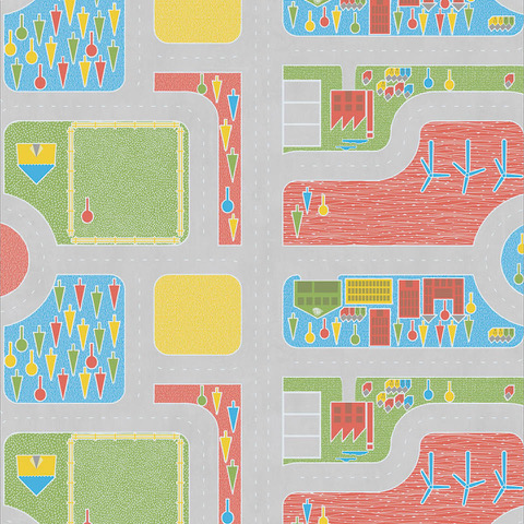 Pavimento PVC disegnato per bambini Tarkett Pacoland FRUIT CITY a rotolo  (prezzo al mq) • Ceruti SRL